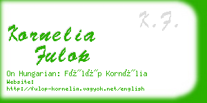 kornelia fulop business card
