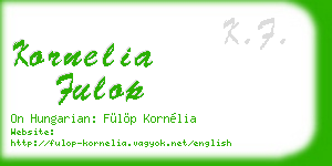 kornelia fulop business card
